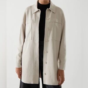 COS Knit Wool Silk Blend shacket Sz M